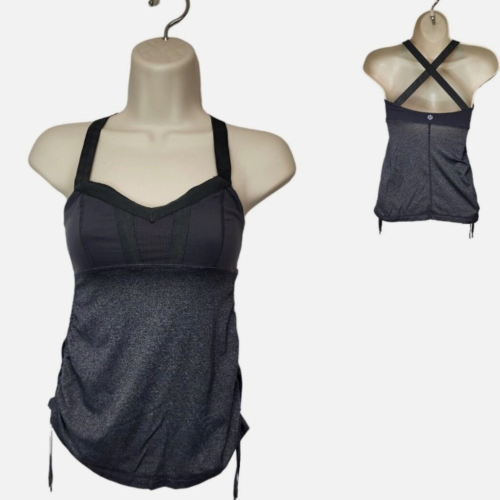 Lululemon Hot Class dark gray black tank